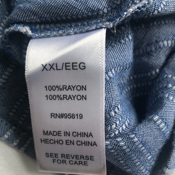 Fever Blue & White Striped Pleasant Plus Size Blouse, Blue Whistler's XXL - Picture 11 of 14